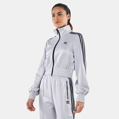 adidas Originals Women's Adicolor Classics High-Shine Track Jacket Silver
