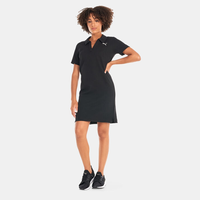 PUMA Women's HER Polo Dress Black PUMA Women's HER Polo Dress Black image number 0
