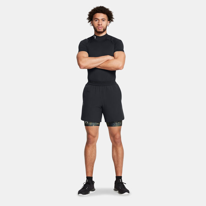 Under Armour Men's HeatGear Printed Training Compression Shorts Green Under Armour Men's HeatGear Printed Training Compression Shorts Green image number 2