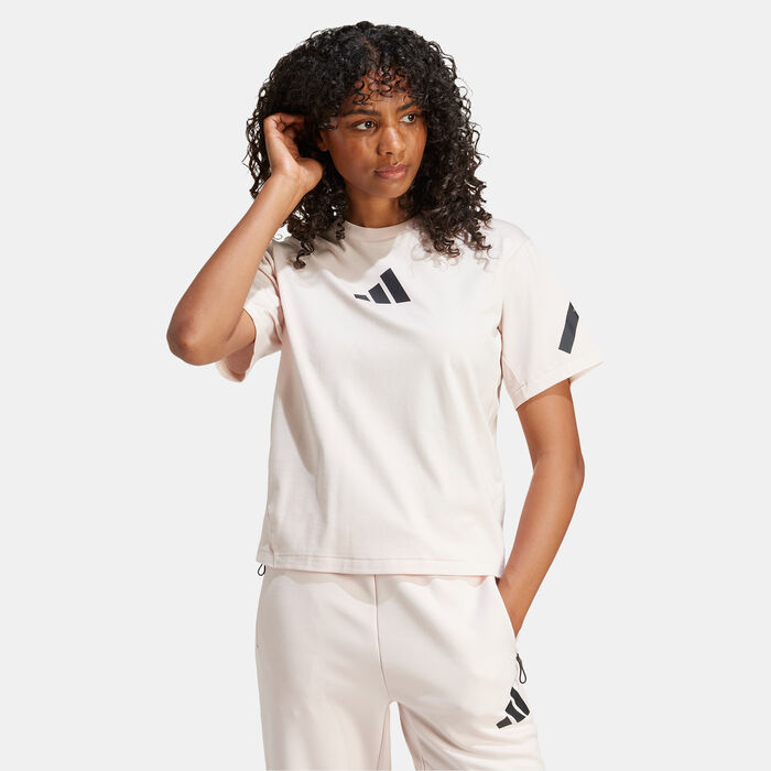 adidas Women's Z.N.E. T-Shirt Pink image number 2