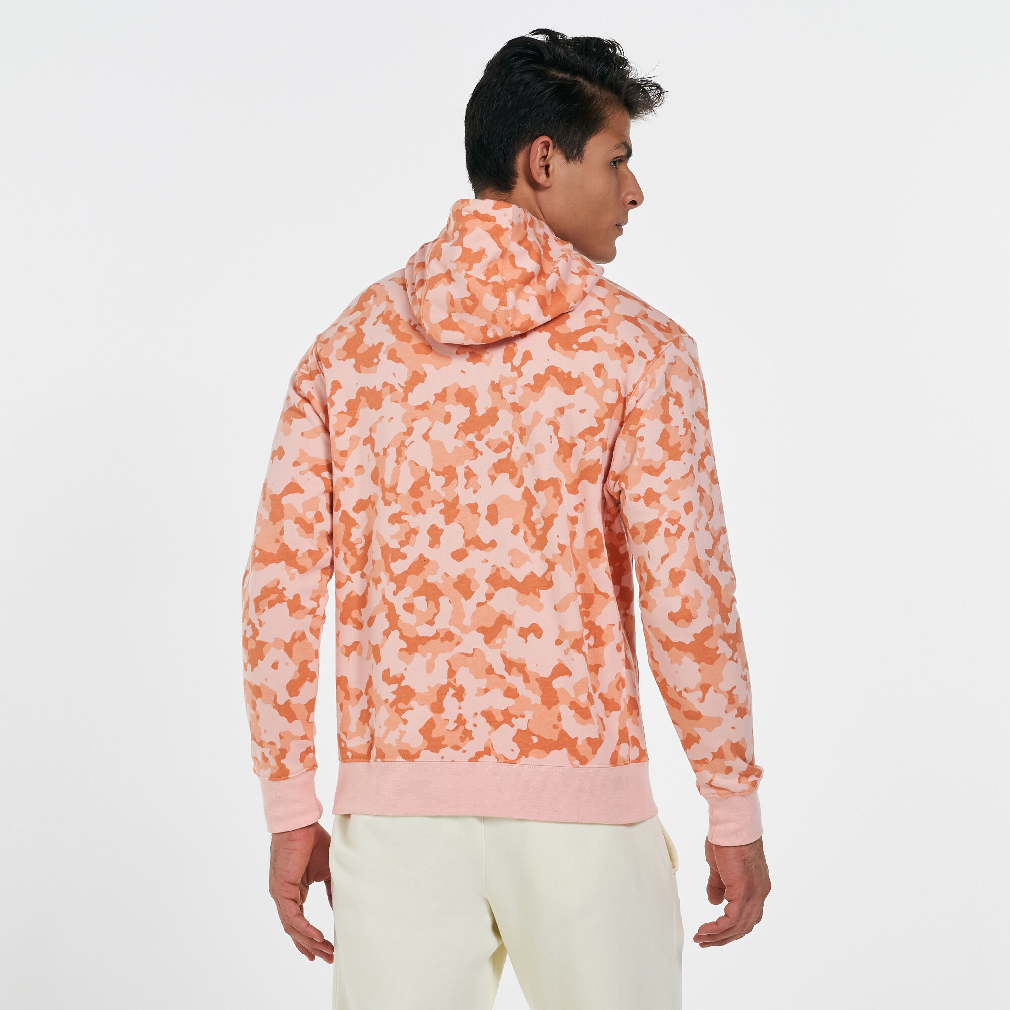Nike camo hoodie orange store