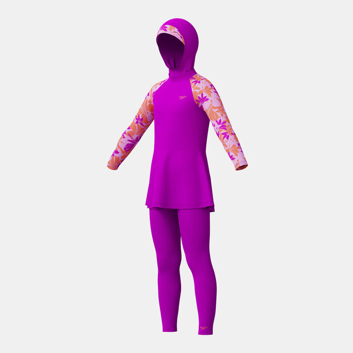 Speedo Kids' Modesty 3-PIece Swimsuit Pink image number 2