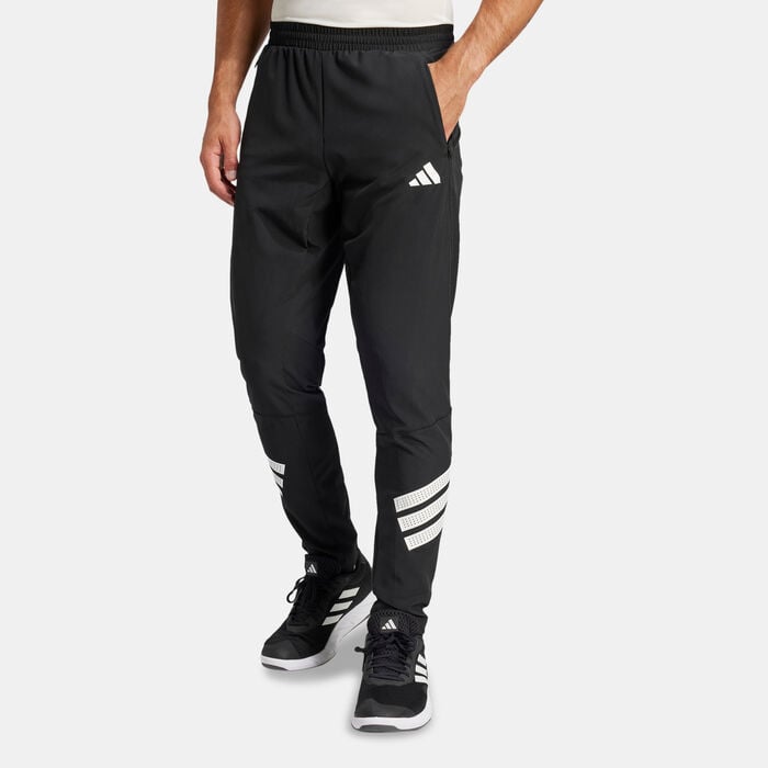 adidas Men's Icon 3-Stripes Woven Training Joggers Black adidas Men's Icon 3-Stripes Woven Training Joggers Black image number 0