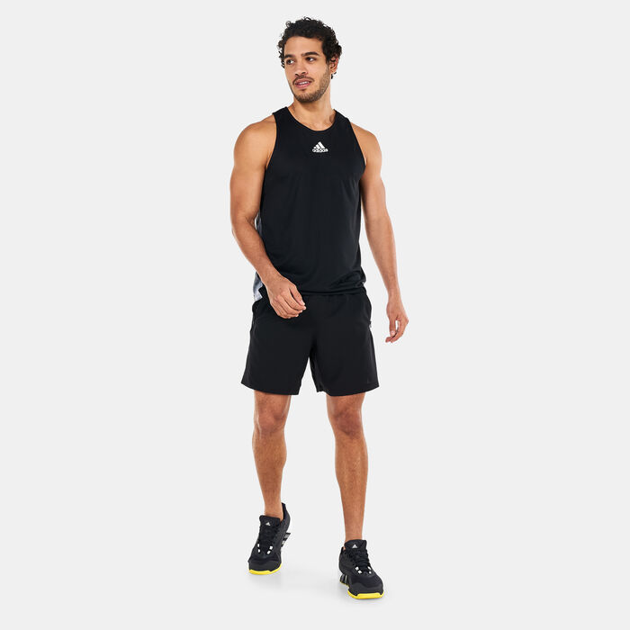 adidas Men's AEROREADY HIIT Graphic Training Tank Top Black image number 2