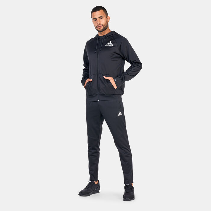adidas Men's AEROREADY Game and Go Small Logo Full-Zip Hoodie Black image number 2