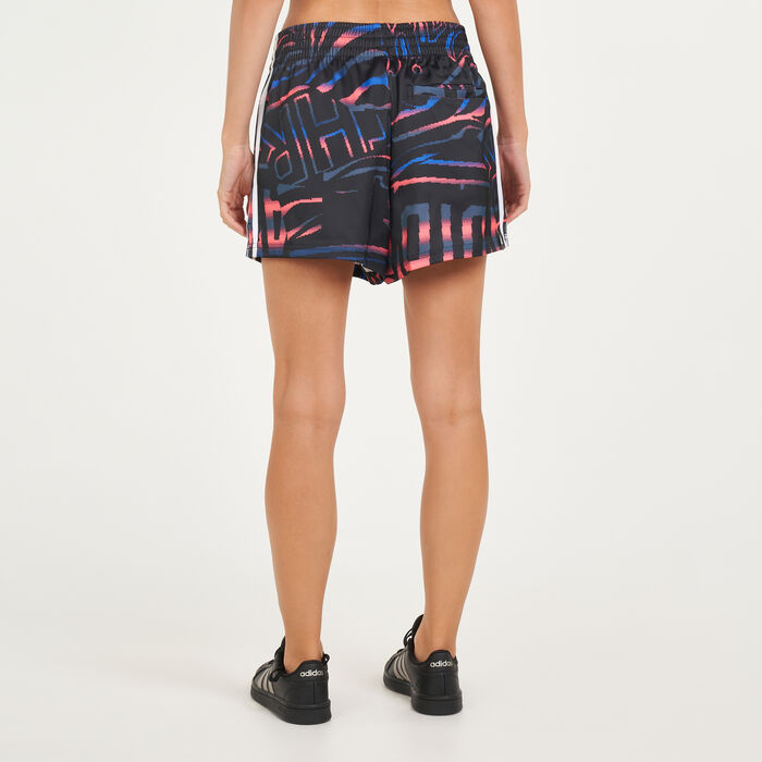 Women's Allover Print 3-Stripes Shorts Women's Allover Print 3-Stripes Shorts image number 1
