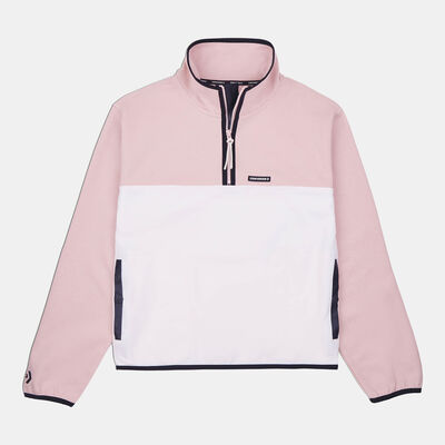 Converse Women's Popover Half-Zip Sweatshirt White Converse Women's Popover Half-Zip Sweatshirt White