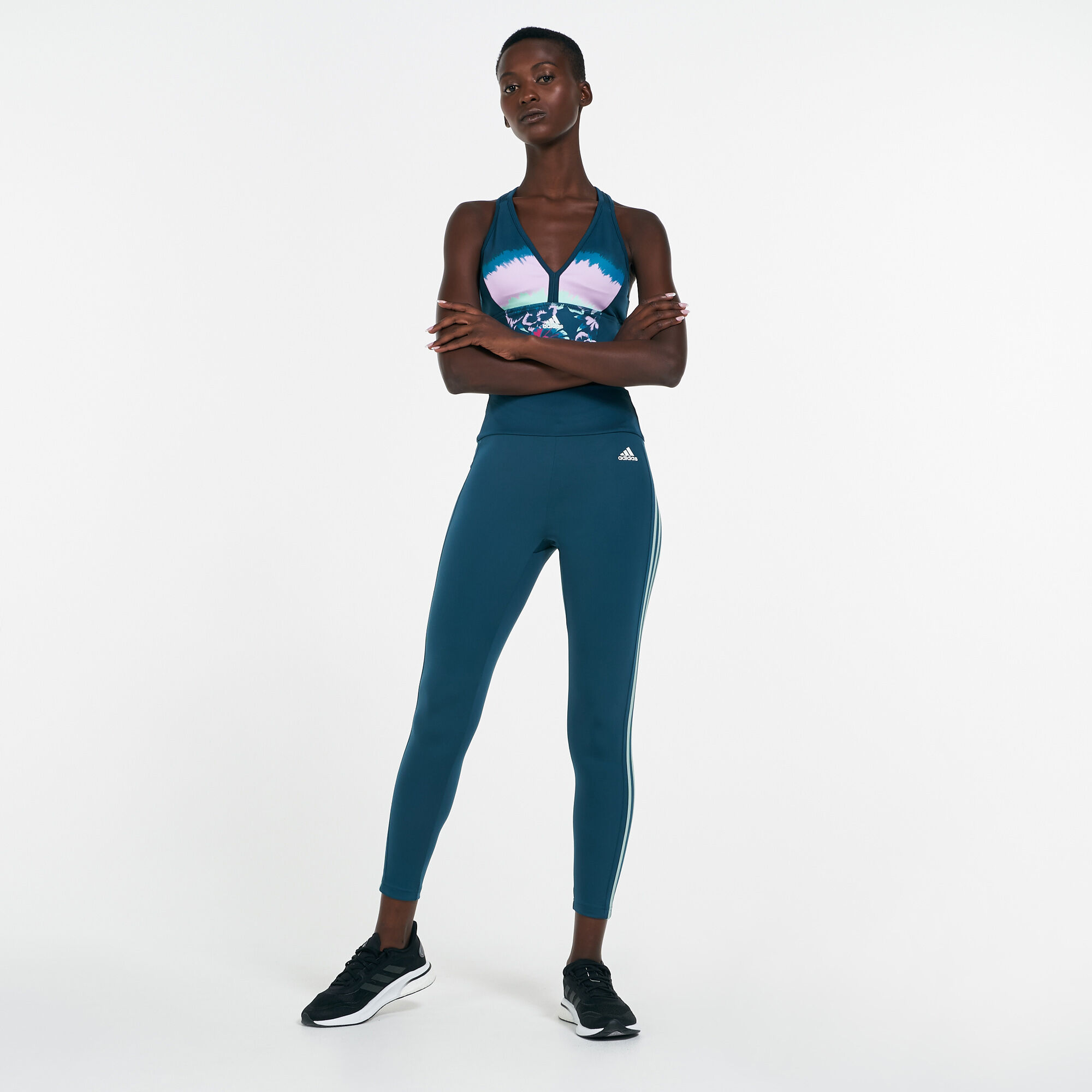 Buy adidas Women s Designed To Move 3 Stripes 7 8 Leggings White