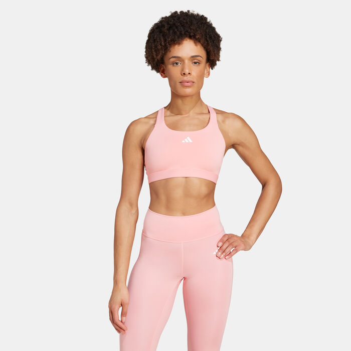 adidas Women's TLRDREACT High-Support Training Sports Bra Pink image number 0