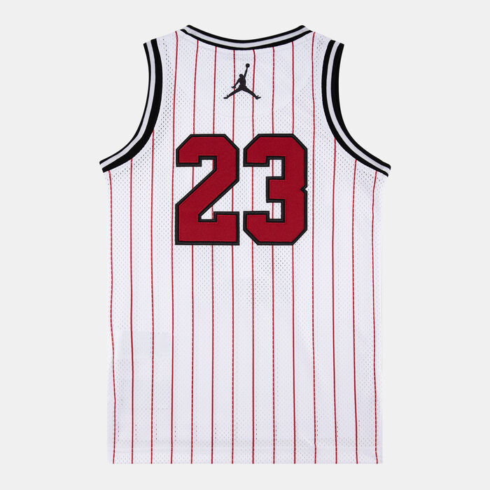 Jordan Kids' 23 Striped Jersey Top Black Jordan Kids' 23 Striped Jersey Top Black image number 1