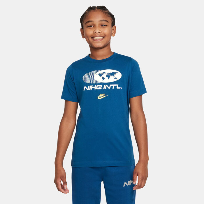 Nike Kids' Sportswear Amplify T-Shirt Blue image number 0
