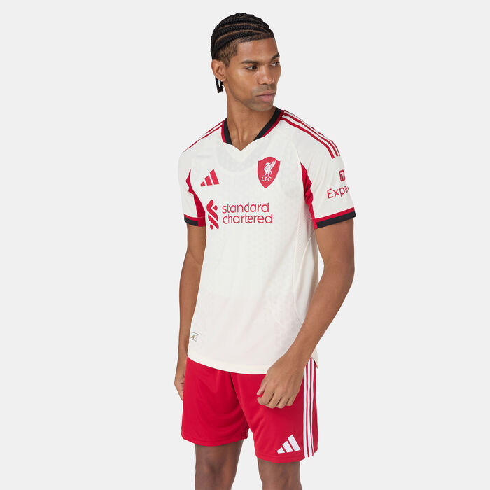 adidas Men's Liverpool 25/26 Away Authentic Football Jersey White adidas Men's Liverpool 25/26 Away Authentic Football Jersey White image number 0