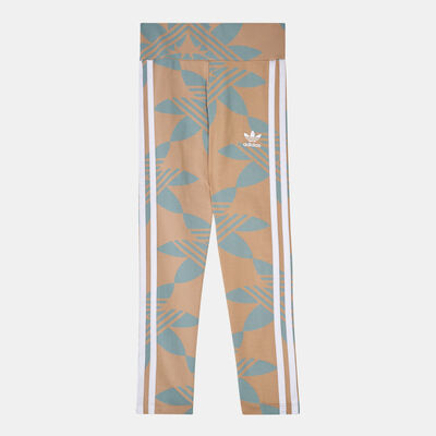 adidas Originals Kids' Allover Print High-Waisted Leggings Multi-Color