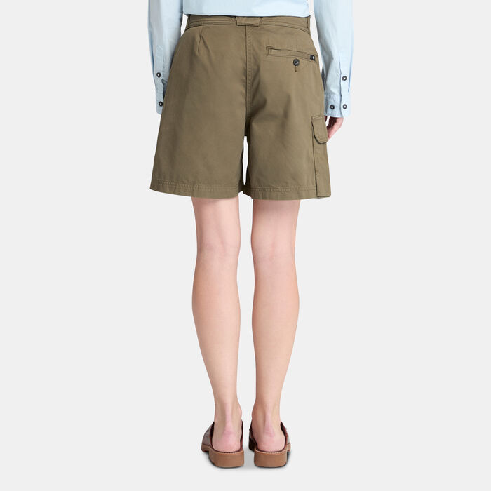 Timberland Women's Brookline Utility Cargo Shorts Green image number 1