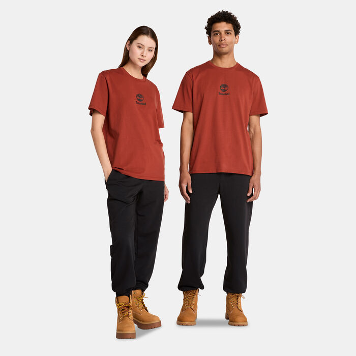 Timberland Men's Small Logo T-Shirt Orange image number 2