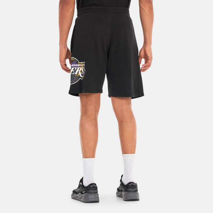 New Era Men's Los Angeles Lakers Team Logo Shorts Black New Era Men's Los Angeles Lakers Team Logo Shorts Black image number 1
