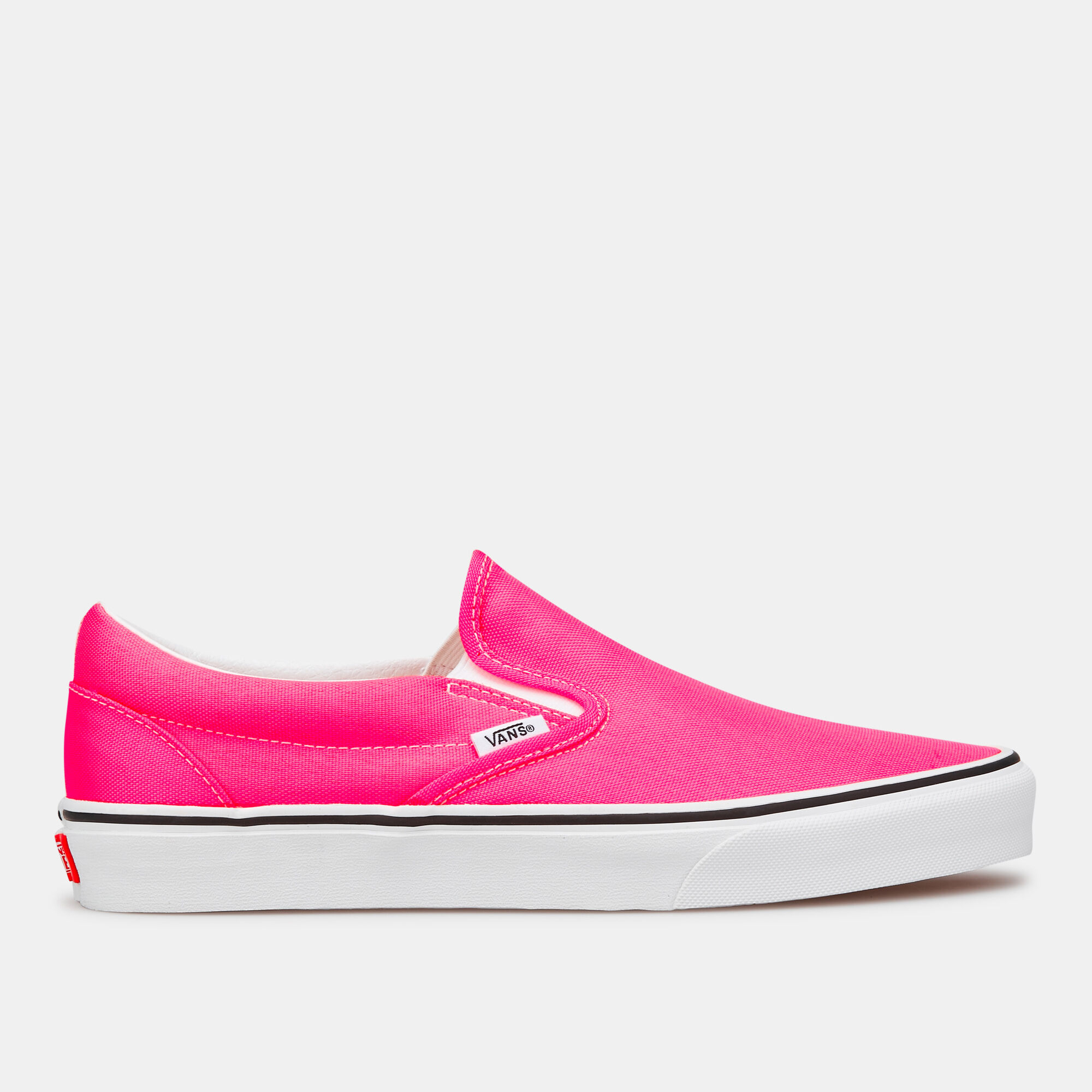 Bright pink deals slip on vans