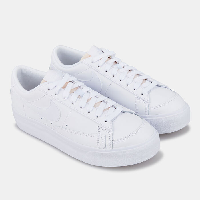 Nike Women's Blazer Low Platform Shoes White Nike Women's Blazer Low Platform Shoes White image number 1