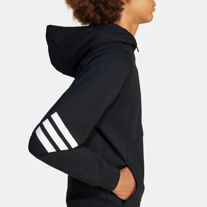 adidas Kids' Future Icons 3-Stripes Full-Zip Hoodie Black adidas Kids' Future Icons 3-Stripes Full-Zip Hoodie Black image number 4