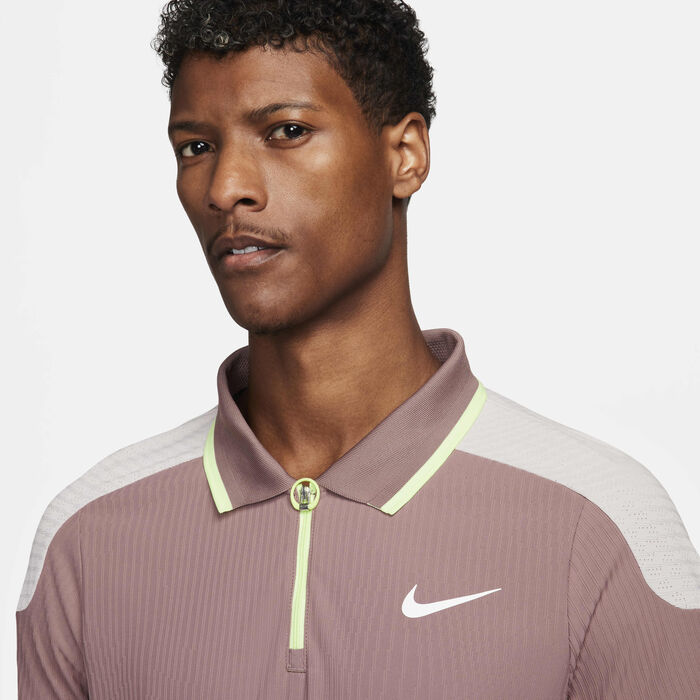 Nike Men's Court Slam Dri-FIT ADV Tennis Polo Shirt Pink image number 2