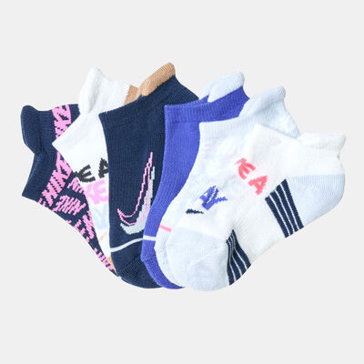 Nike Kids' Block Logo Socks (6 Pairs) Blue Nike Kids' Block Logo Socks (6 Pairs) Blue