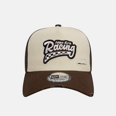 New Era Men's Motorsport 9FORTY A-Frame Trucker Cap Beige