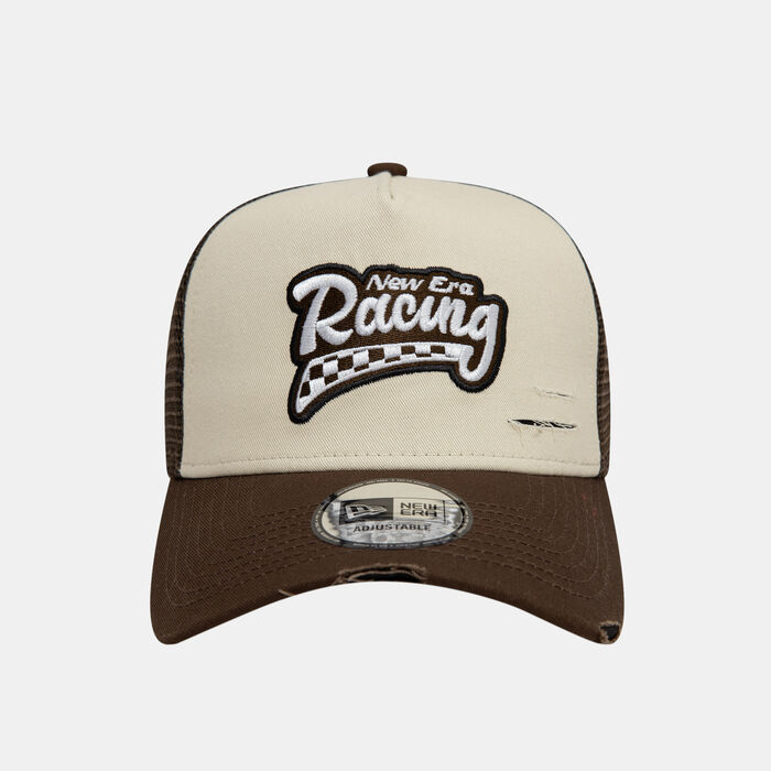 New Era Men's Motorsport 9FORTY A-Frame Trucker Cap Beige image number 0
