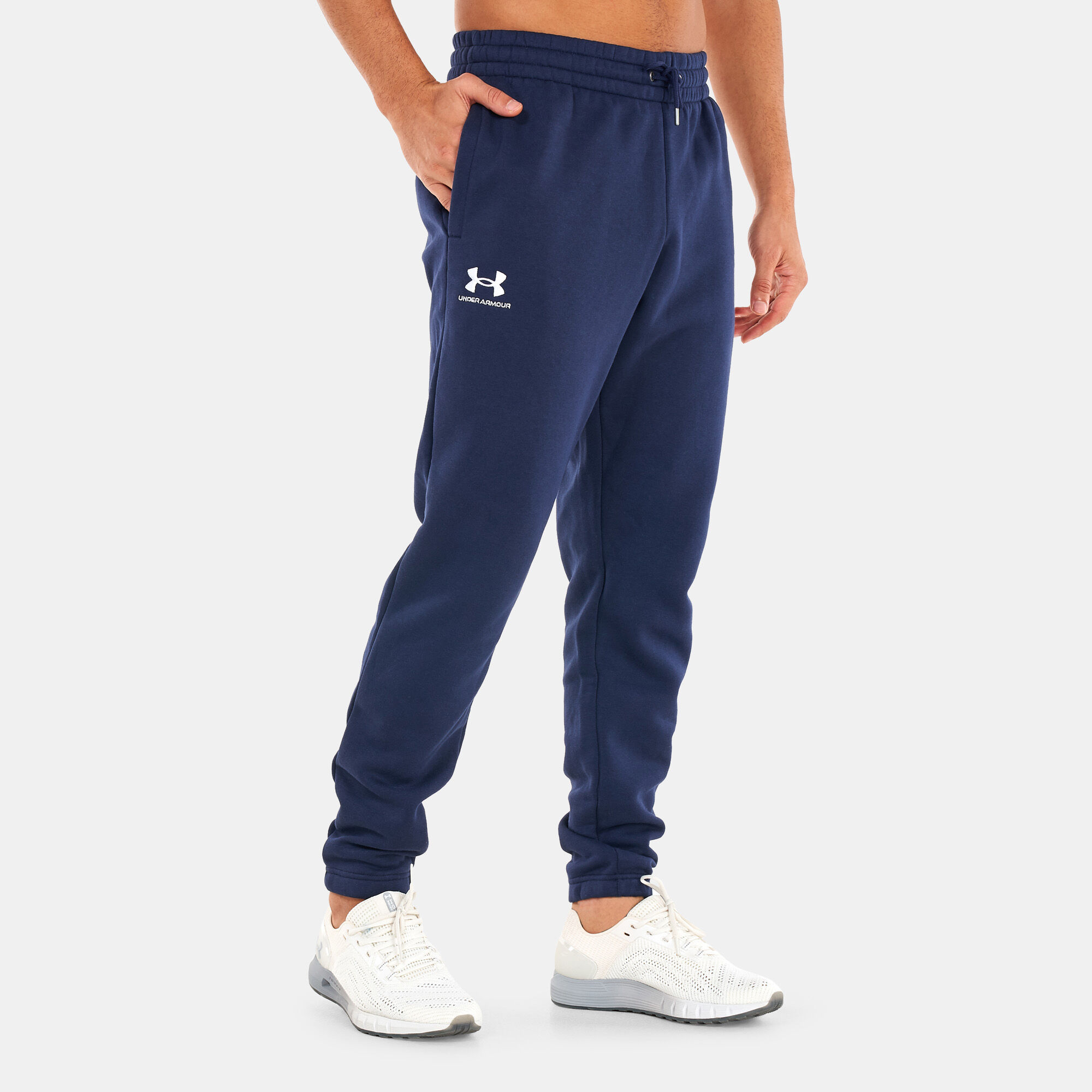 Buy Under Armour Men s UA Essential Fleece Joggers Blue in KSA SSS