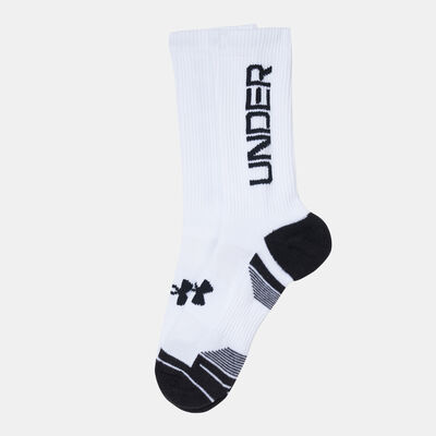Under Armour Performance Tech Training Crew Socks (3 Pairs) White