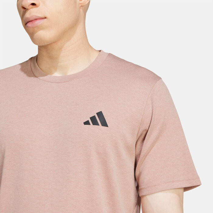 adidas Men's Train Essentials Feelready T-Shirt Pink adidas Men's Train Essentials Feelready T-Shirt Pink image number 3