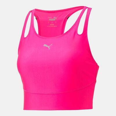 PUMA Women's RUN ULTRAFORM Cropped Running Tank Top Pink PUMA Women's RUN ULTRAFORM Cropped Running Tank Top Pink