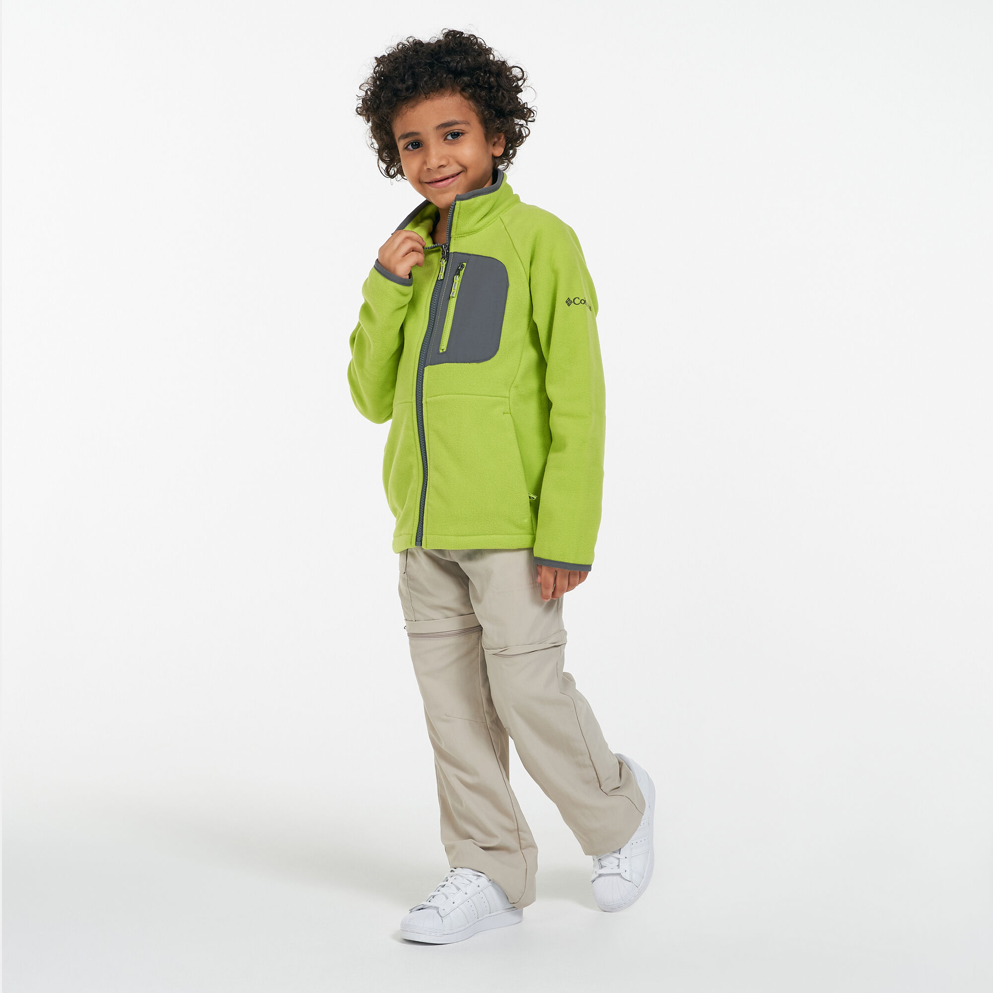 Kids Fast Trek III Fleece Jacket Green Columbia in KSA SSS