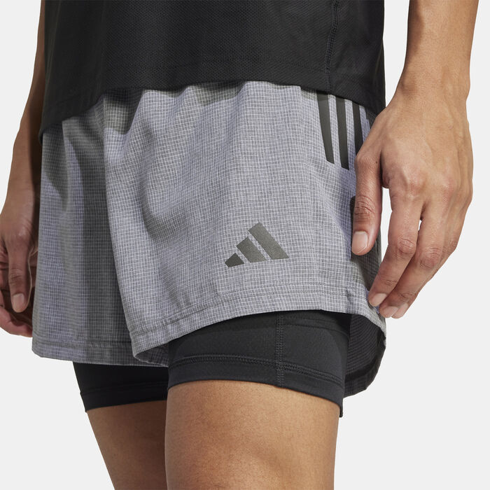 adidas Men's Own The Run 2-In-1 Shorts Grey adidas Men's Own The Run 2-In-1 Shorts Grey image number 3