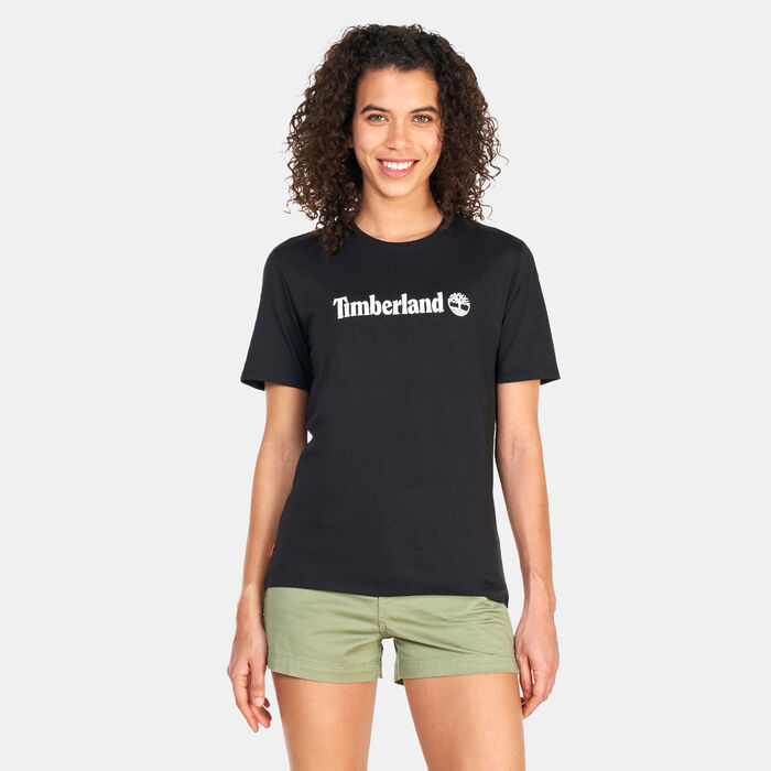 Timberland Women's Linear Logo T-Shirt Black image number 0