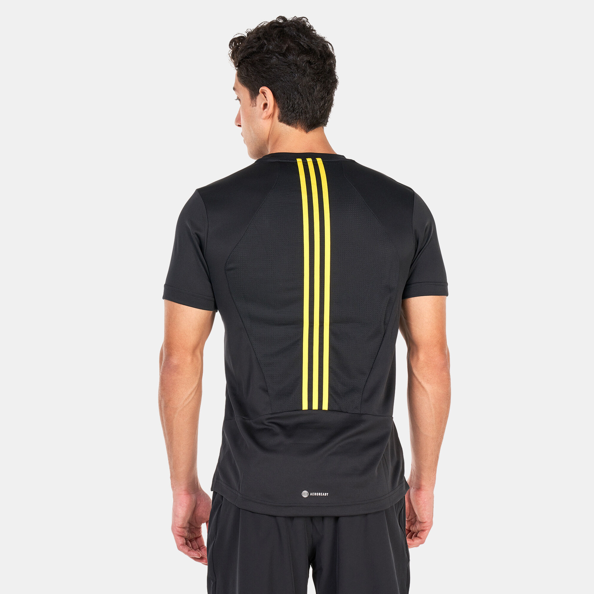 Black and yellow adidas shirt best sale