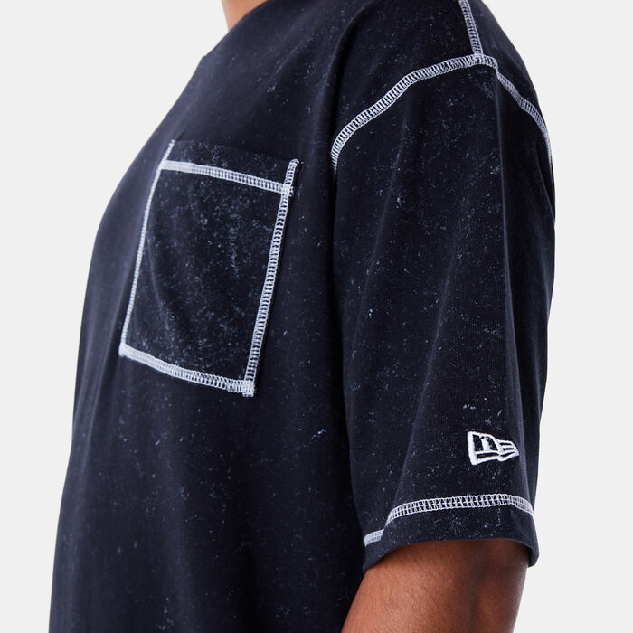 New Era Men's Washed T-Shirt Black New Era Men's Washed T-Shirt Black image number 3