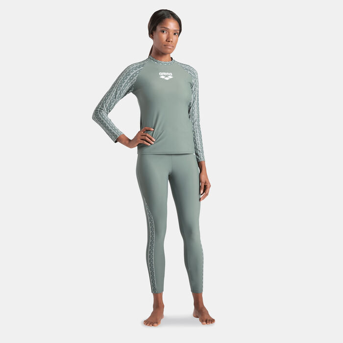 Arena Women's Modesty Long Sleeve Swimming Rashguard Multi-Color image number 2