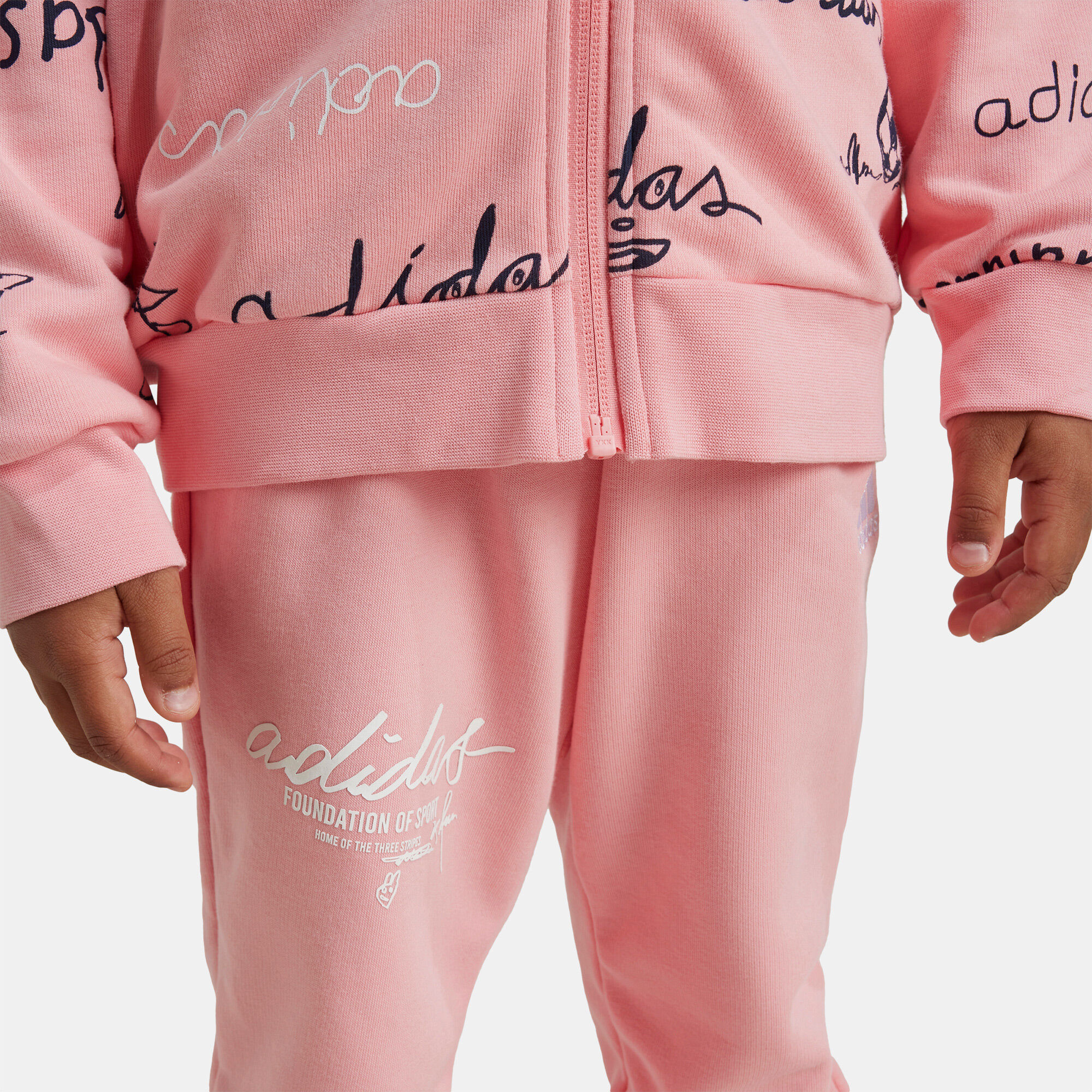 Pink adidas baby tracksuit best sale