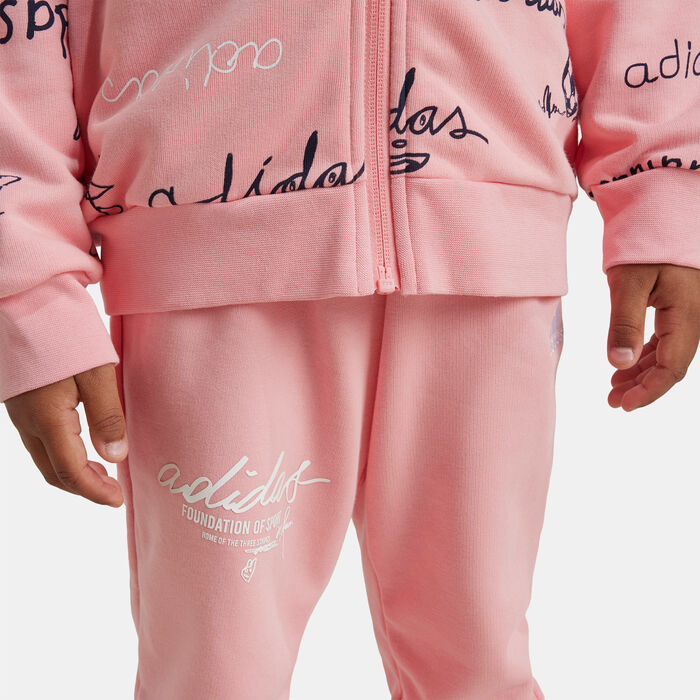 adidas Kids' Brand Love Tracksuit Pink adidas Kids' Brand Love Tracksuit Pink image number 4