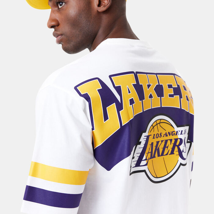 New Era Men's NBA Los Angeles Lakers Arch Graphic T-Shirt White New Era Men's NBA Los Angeles Lakers Arch Graphic T-Shirt White image number 4