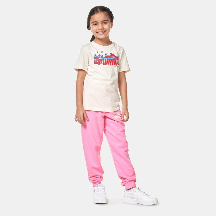 PUMA Kids' ESS+ Summer Camp T-Shirt Beige image number 2