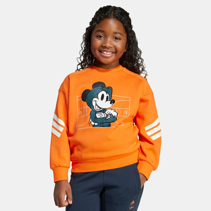 adidas Kids' Disney Mickey Mouse Sweatshirt Orange adidas Kids' Disney Mickey Mouse Sweatshirt Orange image number 0
