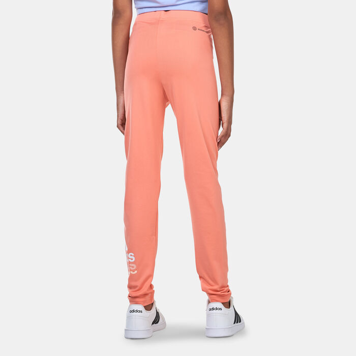 adidas Kids' Badge of Sport Logo Leggings Orange image number 3
