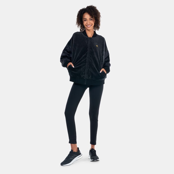 adidas Women's Embossed Monogram Reversible Jacket Black adidas Women's Embossed Monogram Reversible Jacket Black image number 2