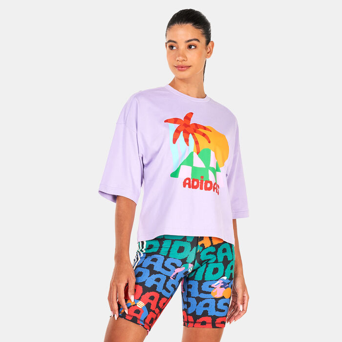 adidas Women's X FARM Rio T-Shirt Black image number 0