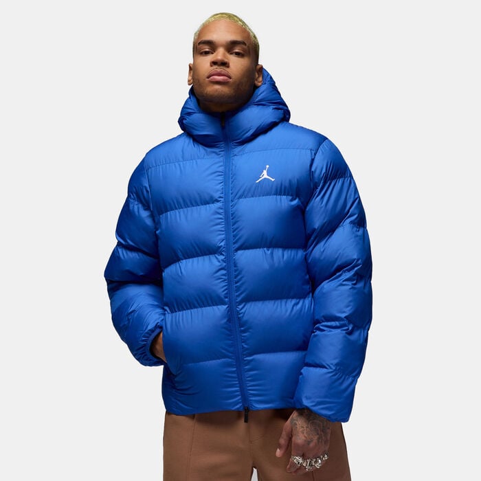 Jordan Men's Brooklyn Basketball Puffer Jacket Blue Jordan Men's Brooklyn Basketball Puffer Jacket Blue image number 0