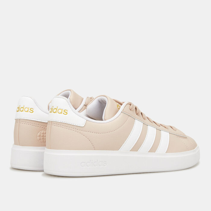 adidas Women's Grand Court Cloudfoam Lifestyle Court Comfort Shoe Beige image number 2