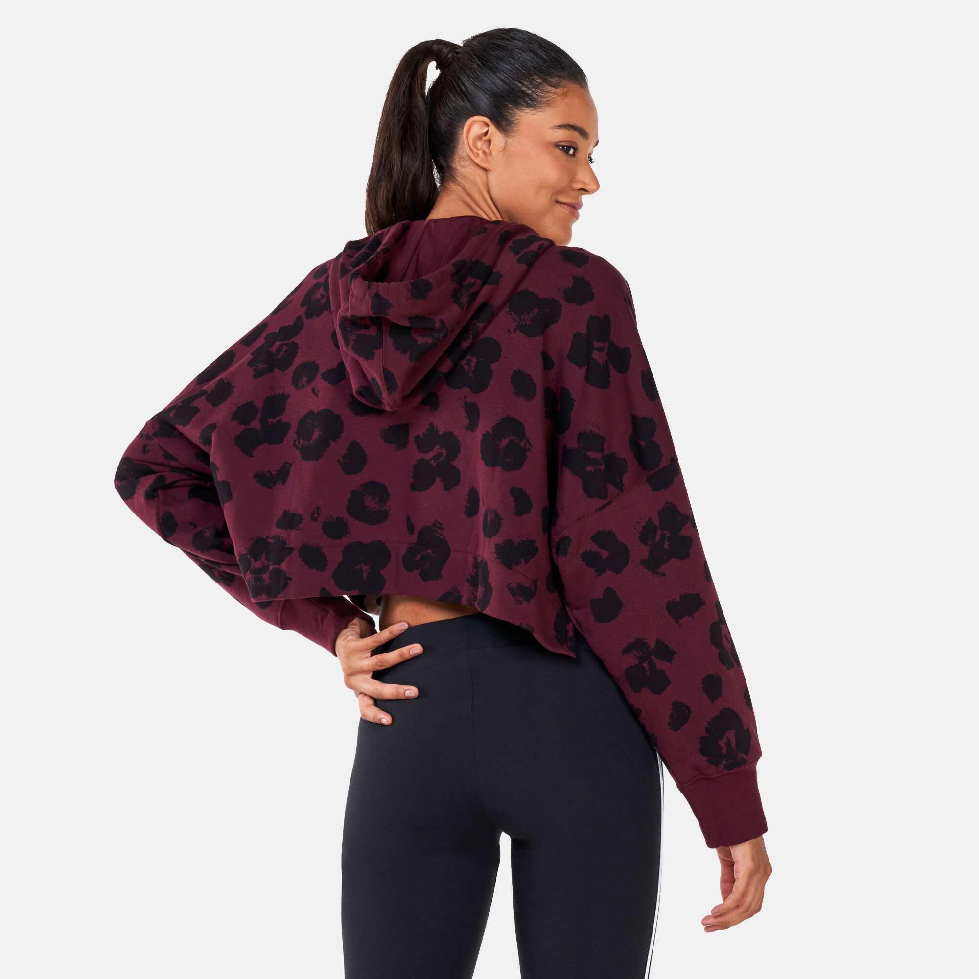 Women s Bellista Allover Print Cropped Hoodie