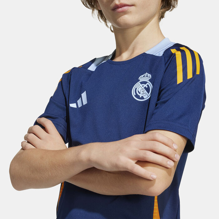 adidas Kids' Real Madrid Tiro 24 Competition Football Training Top Blue adidas Kids' Real Madrid Tiro 24 Competition Football Training Top Blue image number 3