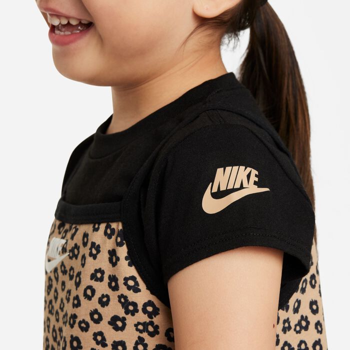 Nike Kids' Floral 2-Piece Dress Set Brown Nike Kids' Floral 2-Piece Dress Set Brown image number 1